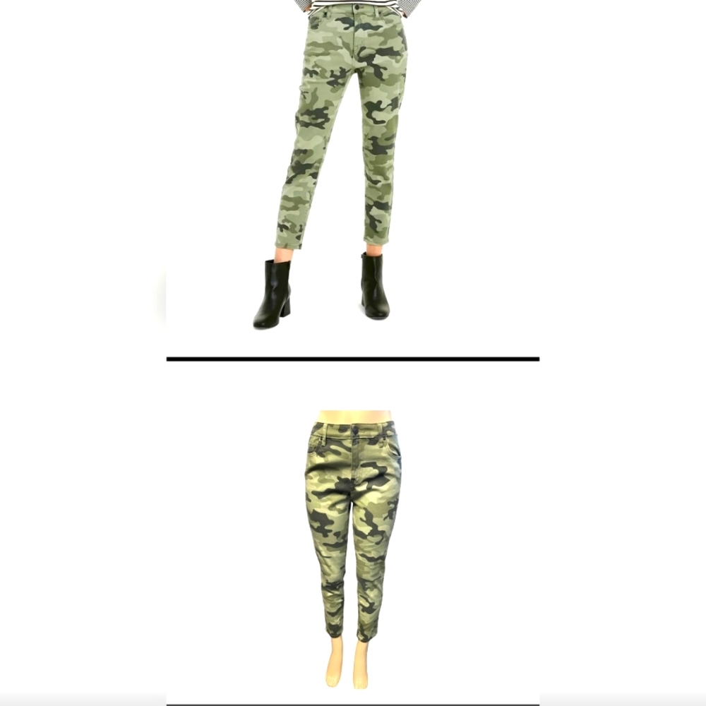 NWT Womens High rise ankle Camo print skinny jeans